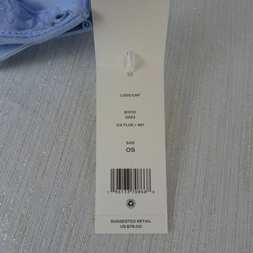 TORY BURCH Logo Baseball Cap Hat Blue Ice Floe Adjustable Cotton NWT $78 - Picture 11 of 13